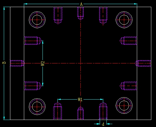 模具吊环平面示意图