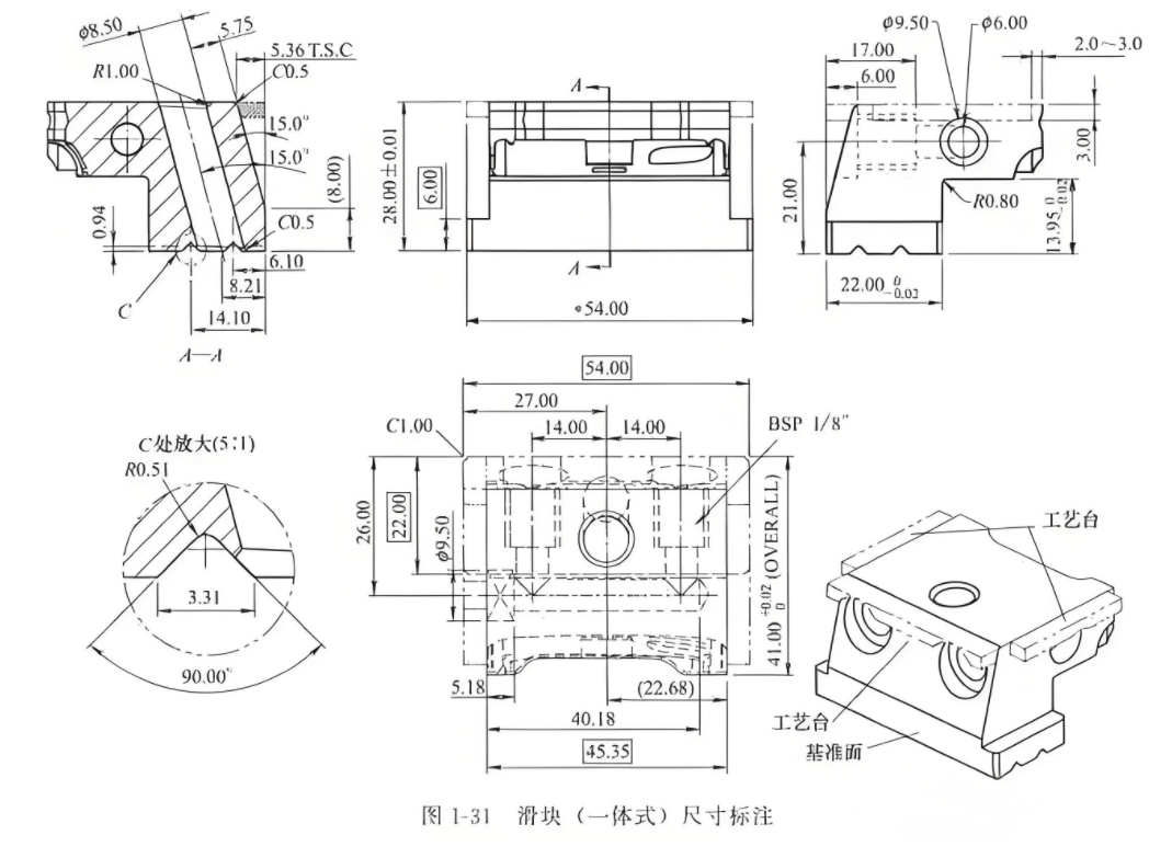 论述什么是注塑模具的2D加工图