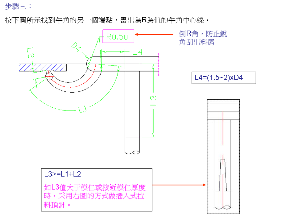 注塑模具设计中香蕉（牛角）进胶的设计规范